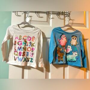 Long Sleeve Shirts 18-24 months / Winter Animals & ABCs / Sparkly ✨